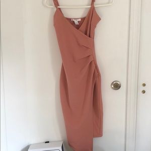 Pink ruched dress